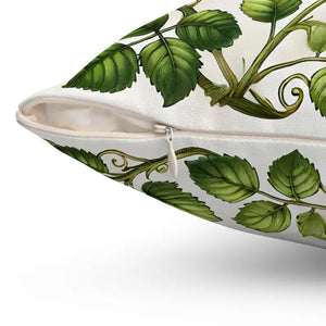 Pink Rose Vine Spun Polyester Square Pillow - Dipaliz - Throw Pillows