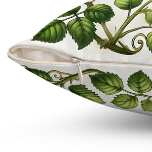 Pink Rose Vine Spun Polyester Square Pillow - Dipaliz - Throw Pillows