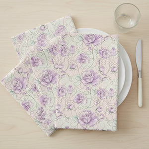 Rose Petal Elegance Cloth Napkins – 100% Polyester - Dipaliz