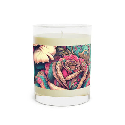 Experience Serenity with Pink Roses Scented Candle - Home Decor