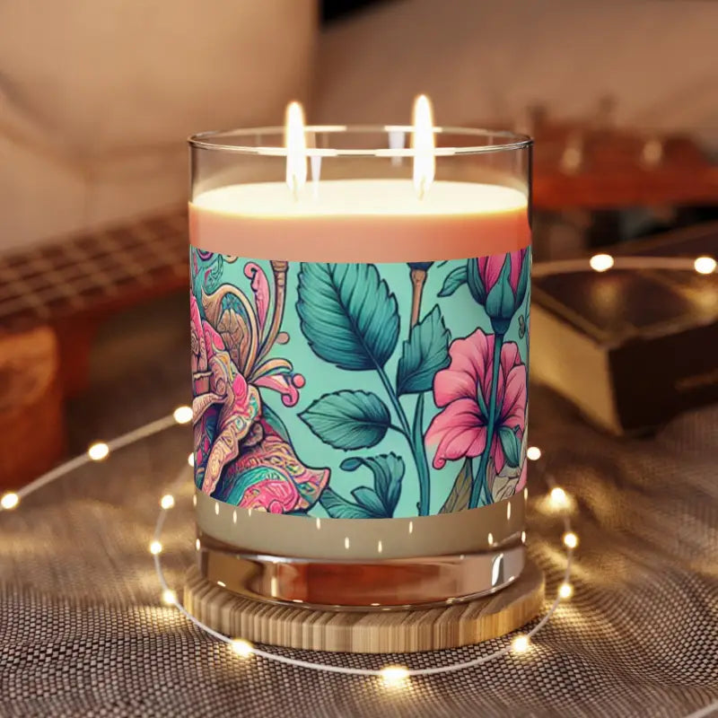 Experience Serenity with Pink Roses Scented Candle - Home Decor