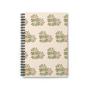 Pink Roses Spiral Notebook – Ruled Line 7x9 - Dipaliz - Notebooks & Notepads