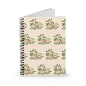 Pink Roses Spiral Notebook – Ruled Line 7x9 - Dipaliz - Notebooks & Notepads