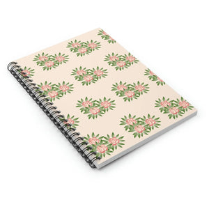 Pink Roses Spiral Notebook – Ruled Line 7x9 - Dipaliz - Notebooks & Notepads