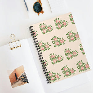Pink Roses Spiral Notebook – Ruled Line 7x9 - Dipaliz - Notebooks & Notepads