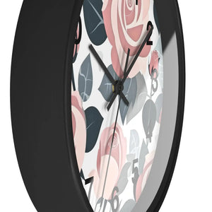 Pink Roses Wall Clock – Premium Materials - Dipaliz - Clocks
