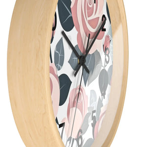 Pink Roses Wall Clock – Premium Materials - Dipaliz - Clocks