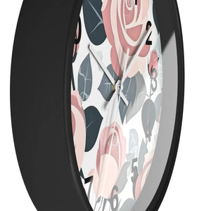 Pink Roses Wall Clock – Premium Materials - Dipaliz - Clocks