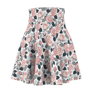 Versatile Fit Pink Roses Skater Skirt - Soft Casual - Dipaliz - Skirts - Xs