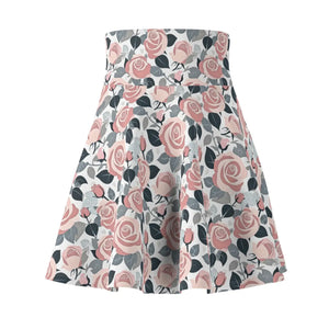 Versatile Fit Pink Roses Skater Skirt - Soft Casual - Dipaliz - Skirts - Xs