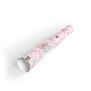Snowman Gift Wrap Pink Holiday Paper - Dipaliz - Wrapping