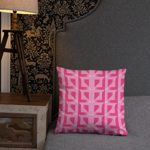 Pink Triangle Pillow – Premium Quality Insert - Dipaliz - Throw Pillows