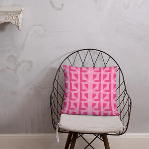 Pink Triangle Pillow – Premium Quality Insert - Dipaliz - Throw Pillows