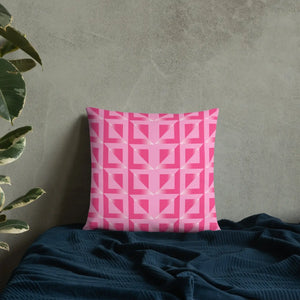 Pink Triangle Pillow – Premium Quality Insert - Dipaliz - Throw Pillows