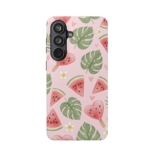 Pink Watermelon Pattern Phone Case, Impact‑resistant Magnetic Protective Cover - Mobile Cases