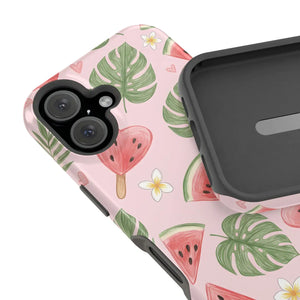 Pink Watermelon Pattern Phone Case, Impact‑resistant Magnetic Protective Cover - Mobile Cases