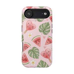 Pink Watermelon Pattern Phone Case, Impact‑resistant Magnetic Protective Cover - Mobile Cases