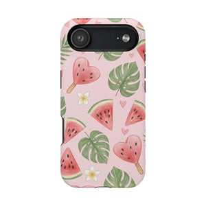 Pink Watermelon Pattern Phone Case, Impact‑resistant Magnetic Protective Cover - Mobile Cases