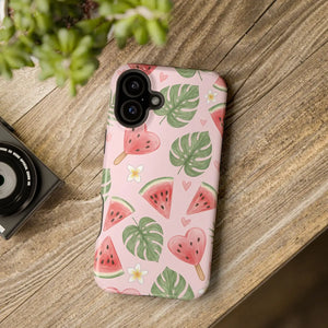 Pink Watermelon Pattern Phone Case, Impact‑resistant Magnetic Protective Cover - Mobile Cases