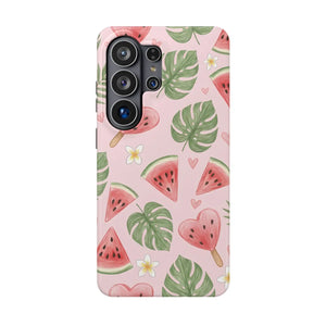 Pink Watermelon Pattern Phone Case, Impact‑resistant Magnetic Protective Cover - Mobile Cases