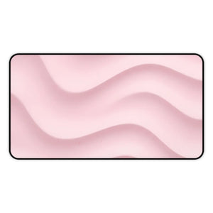 Pastel Pink Wave Desk Mat - Neoprene Office Gift - Dipaliz - Mouse Pads