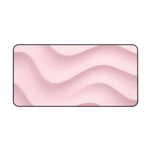 Pastel Pink Wave Desk Mat - Neoprene Office Gift - Dipaliz - Mouse Pads