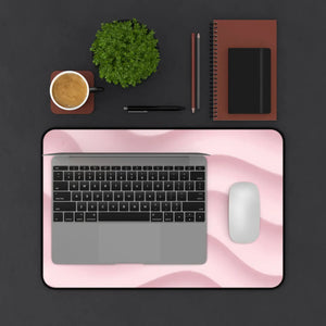 Pastel Pink Wave Desk Mat - Neoprene Office Gift - Dipaliz - Mouse Pads