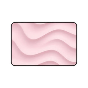 Pastel Pink Wave Desk Mat - Neoprene Office Gift - Dipaliz - Mouse Pads