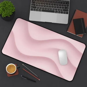 Pink Wave Desk Mat - Soft Pastel Workspace Mousepad - Dipaliz - Computer Accessories