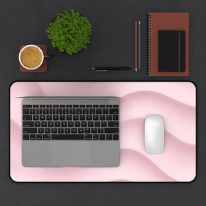 Pink Wave Desk Mat - Soft Pastel Workspace Mousepad - Dipaliz - Computer Accessories