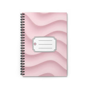 Pink Wave Spiral Notebook - Ruled 6x8 Journal - Dipaliz - Journals