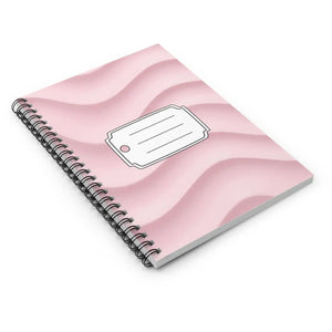 Pink Wave Spiral Notebook - Ruled 6x8 Journal - Dipaliz - Journals