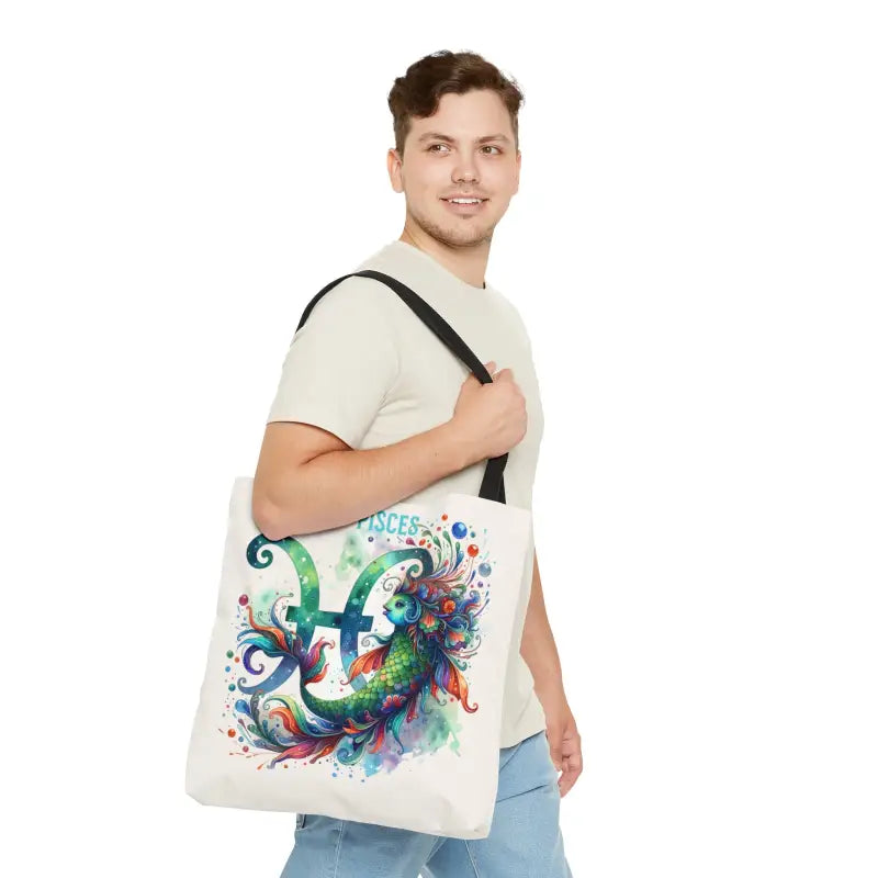 Dive Into Pisces Vibes with this Starry-eyed Aop Tote Bag - Bags