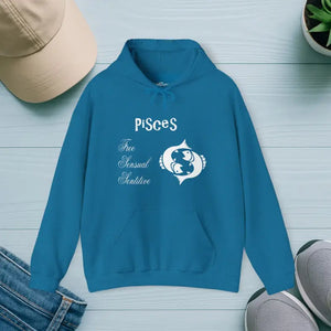 Pisces Zodiac Hoodie — Cozy Star Sign Sweatshirt - Antique Sapphire / l - Hoodies