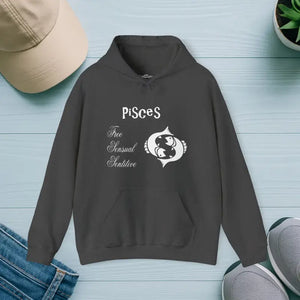 Pisces Zodiac Hoodie — Cozy Star Sign Sweatshirt - Dark Heather / s - Hoodies