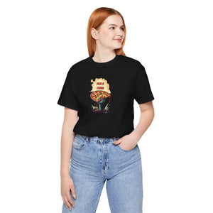 Soft Jersey Short Sleeve Tee Zombie Pizza Halloween Dipaliz - T-shirts