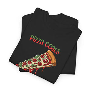 Pizza Goals Heavy Cotton Tee Unisex Tear-away Label - Dipaliz - T-shirts