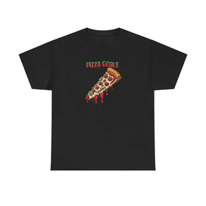 Pizza Goals Heavy Cotton Tee Unisex Tear-away Label - Dipaliz - T-shirts