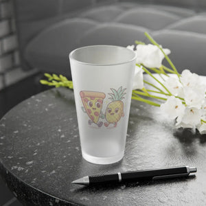 Fun Frosted Pineapple Pint Glass - Pizza Design - Dipaliz - Beer Glasses