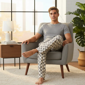 Plaid Pattern Men’s Pajama Pants (aop) - Pajamas