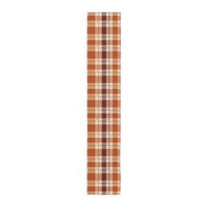 Cotton Twill Table Runner - Cozy Farmhouse Plaid Print - Dipaliz - 16’’ × 90’’ / Polyester - Runners