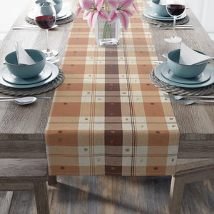 Cotton Twill Table Runner - Cozy Farmhouse Plaid Print - Dipaliz - Runners
