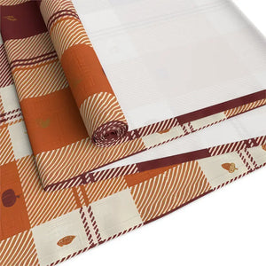 Cotton Twill Table Runner - Cozy Farmhouse Plaid Print - Dipaliz - Runners