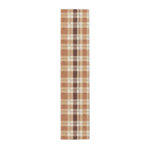 Cotton Twill Table Runner - Cozy Farmhouse Plaid Print - Dipaliz - Runners
