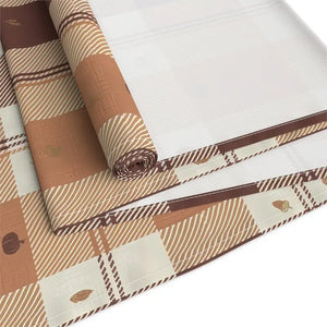 Cotton Twill Table Runner - Cozy Farmhouse Plaid Print - Dipaliz - Runners