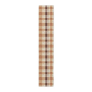 Cotton Twill Table Runner - Cozy Farmhouse Plaid Print - Dipaliz - 16’’ × 90’’ / Runners