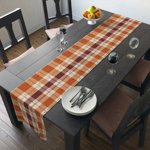 Cotton Twill Table Runner - Cozy Farmhouse Plaid Print - Dipaliz - Runners