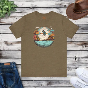 T-shirt - Planet Earth Jersey Short Sleeve Tee - Soft Unisex Cotton - Dipaliz Heather Olive / s