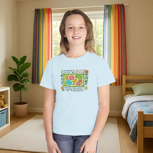Youth Joyful Tee - Vibrant Plant Cell Design for Backyard Adventures - Dipaliz - T-shirts
