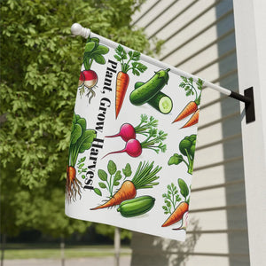 Home Grown Vegetables Banner Poly Poplin Canvas - Dipaliz - Flags & Windsocks